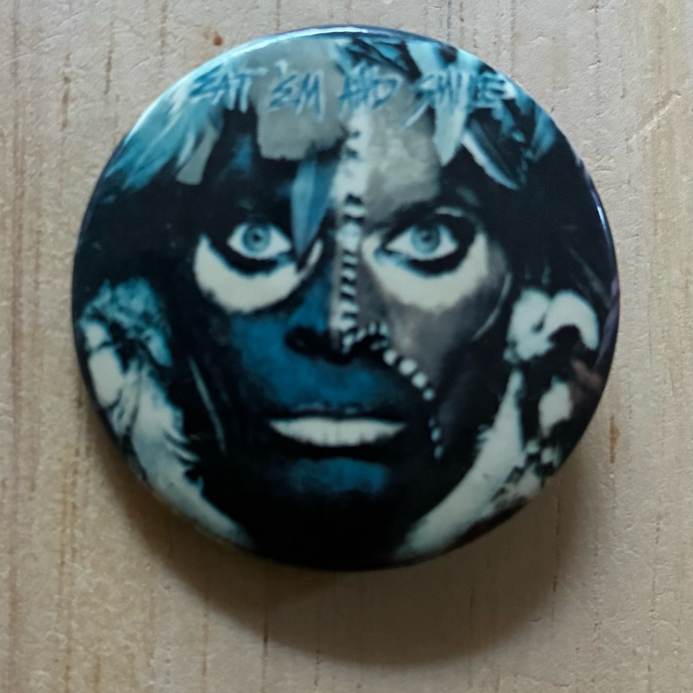 David Lee Roth Vintage Pin Button Eat ‘Em and Smile 1986